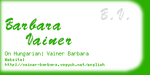 barbara vainer business card